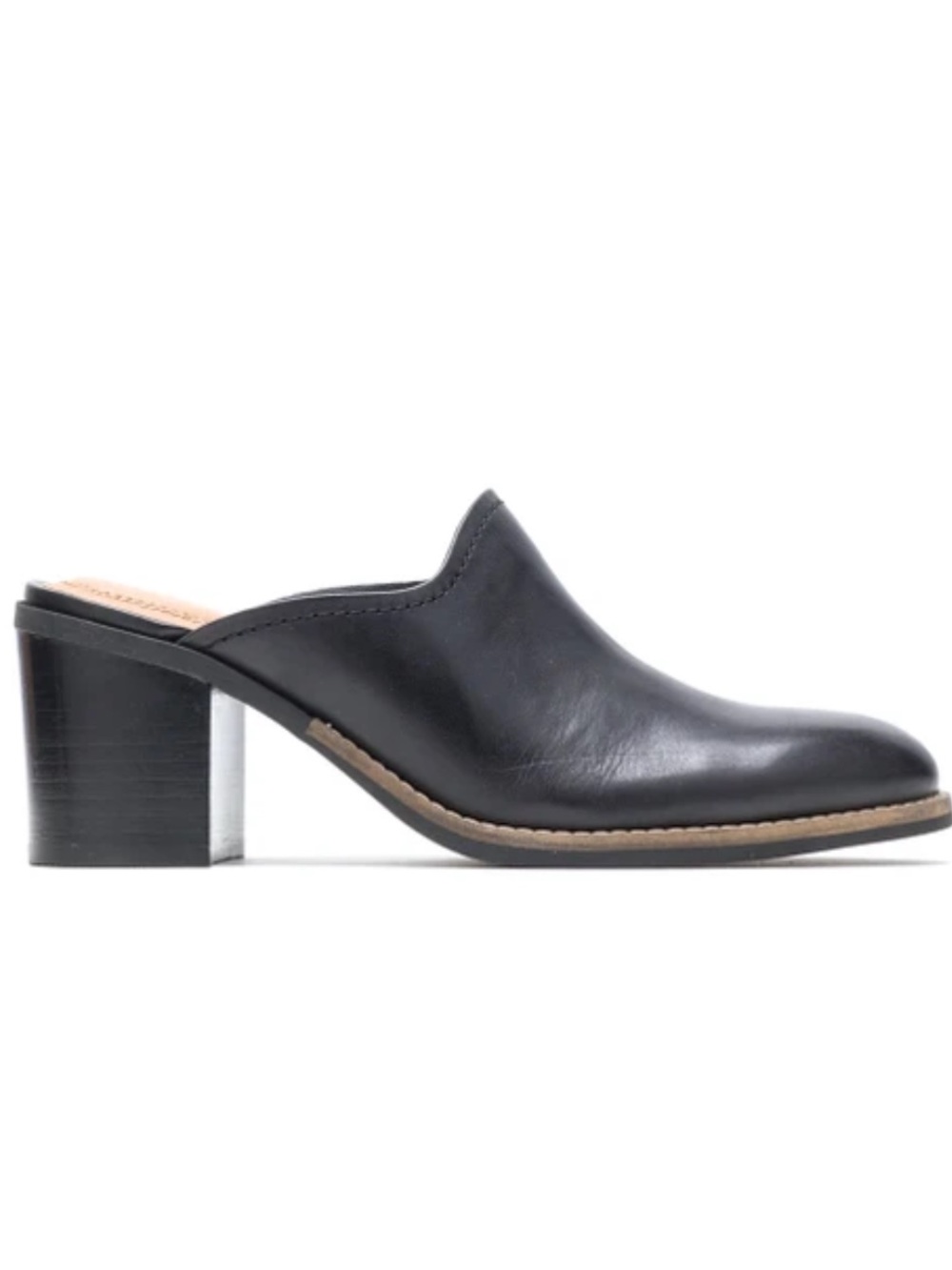 New Hush Puppies Hannah Leather Mule Bounce Technology Black Size 9.5 Wide